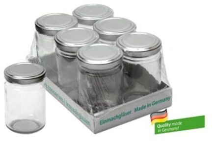 Bela Arte Bewaarpot/voorraadpot - 6x stuks - met schroefdeksel - 156 ml - Voorraadpot Transparant