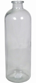 Bela Arte Glazen vaas/vazen 3,5 liter smalle hals 11 x 33 cm - Vazen Transparant
