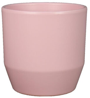 Bela Arte Plantenpot/bloempot Joly - keramiek - roze - 12 x 11 cm