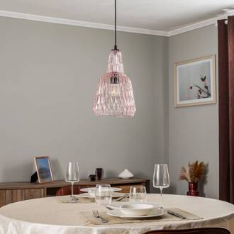 Belarion hanglamp, pink, 1-lamp, glas roze