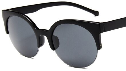 Belbello Vrouwen Semi-Randloze Zonnebril Vrouwen Kleur Effen Zonnebril Mannen Luipaard Print Trend Ronde Zonnebril UV400 C1