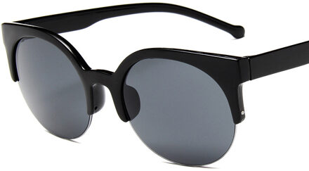 Belbello Vrouwen Semi-Randloze Zonnebril Vrouwen Kleur Effen Zonnebril Mannen Luipaard Print Trend Ronde Zonnebril UV400 C4