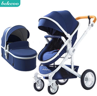 Belecoo high landscape baby stroller 2 in 1 stroller two way baby pram portable newborn pram folding kid car send gifts