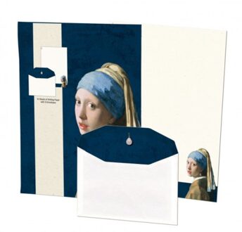 Beleduc Bekking & blitz briefpapier met enveloppen: johannes vermeer, meisje met de parel