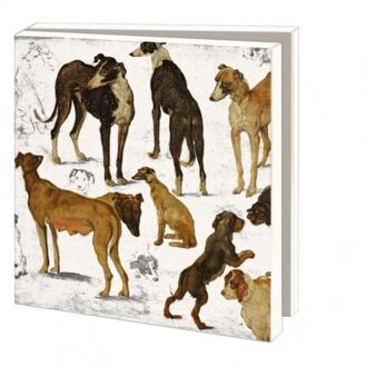 Beleduc Bekking & blitz kaartenmapje tierstudie hunde, brueghel, kunsthistorisches museum wien