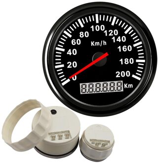 Beler 85Mm 200 Km/h Zwart Snelheid Snelheidsmeter Kilometerteller Meter Gauge 9-32V Fit Voor Auto Vrachtwagen Motorfiets backlight Accessoires