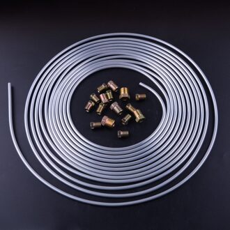 Beler Metalen Zilveren 25ft. Roll Spoel van Gezamenlijke Union 3/16 "OD Remleiding Slang Line Tubing Kit Fittings Car Accessoires