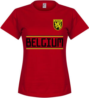 België Dames Team T-Shirt - Rood - L
