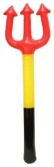 Belgie opblaasbare drietand - 100 cm - rode duivels - Belgie supporters