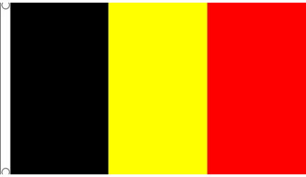 België Vlag - 150 x 240 cm - Zwart / Geel / Rood