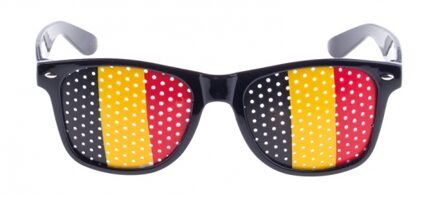 Belgie vlag bril voor volwassenen - Supporters verkleed accessoires - feestbrillen