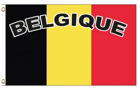 Belgie vlag met tekst