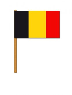 België Vlag - Zwaaivlag - 30 x 45 cm - Zwart / Geel / Rood