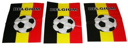 Belgie vlaggenlijn met voetbalprint Belgie