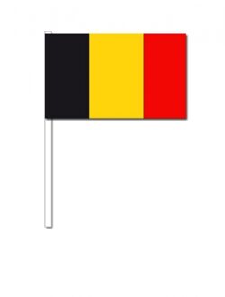 Belgie zwaai vlaggetjes 12 x 24 cm