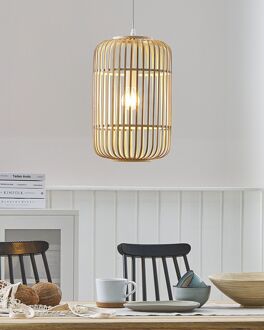 Beliani AISNE Hanglamp lichte houtkleur Bruin