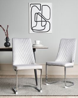 Beliani ALTOONA set van 2 stoelen grijs
