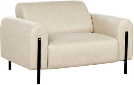 Beliani ASKIM - Fauteuil-Beige-Polyester