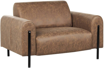 Beliani ASKIM - Fauteuil-Bruin-Polyester