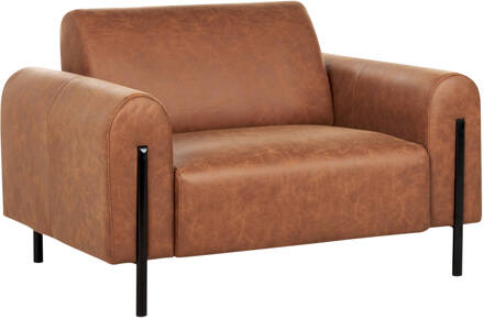 Beliani ASKIM - Fauteuil-Bruin-Polyester