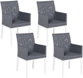 Beliani BACOLI Set van 4 stoelen Grijs