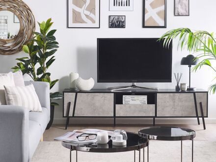 Beliani BLACKPOOL TV-meubel grijs