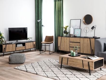 Beliani BLACKPOOL TV-meubel lichte houtkleur Bruin