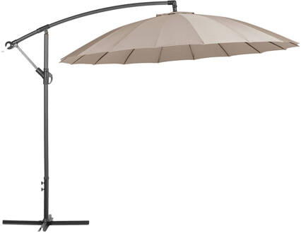 Beliani CALABRIA - Cantilever parasol-Beige-Polyester