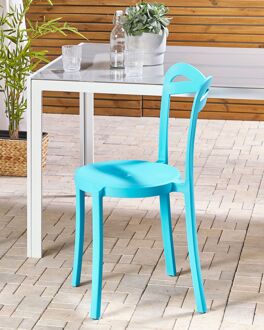 Beliani CAMOGLI Set van 2 stoelen blauw