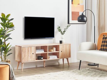 Beliani CHANDLER TV-meubel lichte houtkleur Bruin
