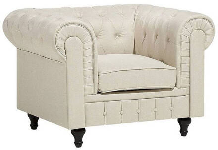 Beliani CHESTERFIELD Fauteuil beige