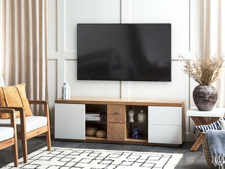Beliani FARADA TV-meubel lichte houtkleur Bruin
