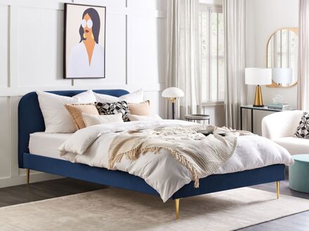 Beliani FLAYAT Bed Blauw 180x200