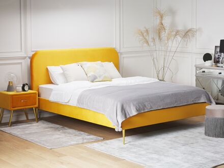 Beliani FLAYAT Bed geel 160x200
