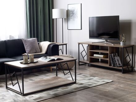 Beliani FORRES TV-meubel donkere houtkleur Bruin