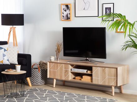 Beliani FRANKLIN TV-meubel lichte houtkleur Bruin