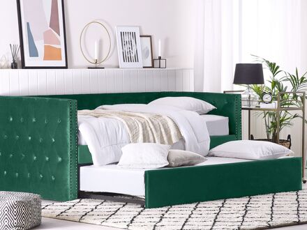Beliani GASSIN Bed groen 90x200