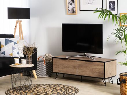 Beliani HALSTON TV-meubel lichte houtkleur Bruin