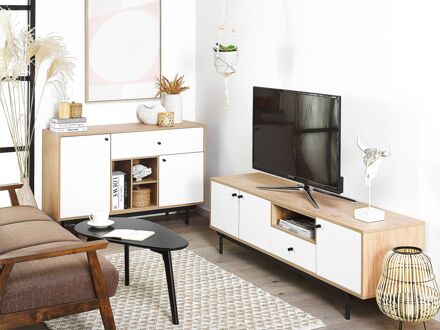 Beliani ITACA TV-meubel lichte houtkleur Bruin
