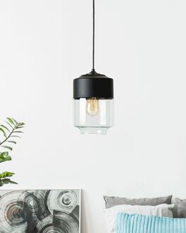 Beliani JURUA - Hanglamp - Zwart - Glas Transparant