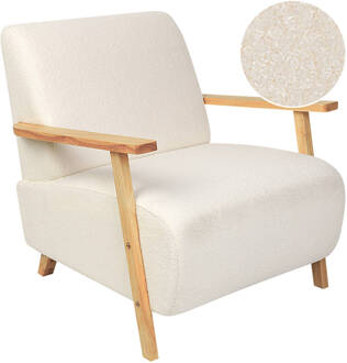 Beliani LESJA - Fauteuil-Beige-Bouclé