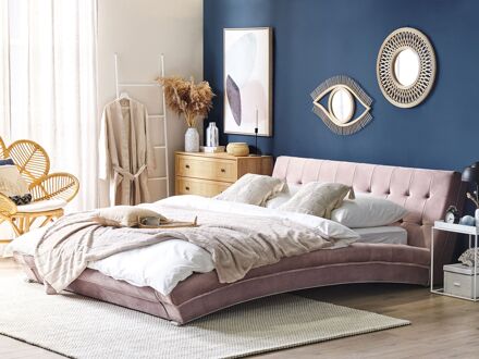 Beliani LILLE Bed roze 160x200