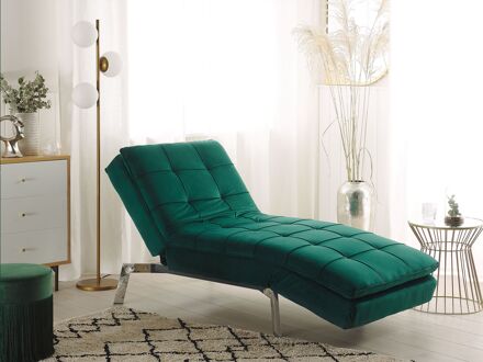 Beliani LOIRET Chaise longue groen