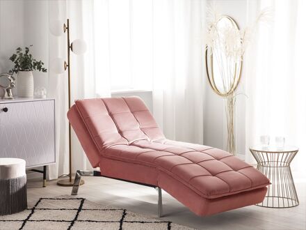 Beliani LOIRET Chaise longue Roze