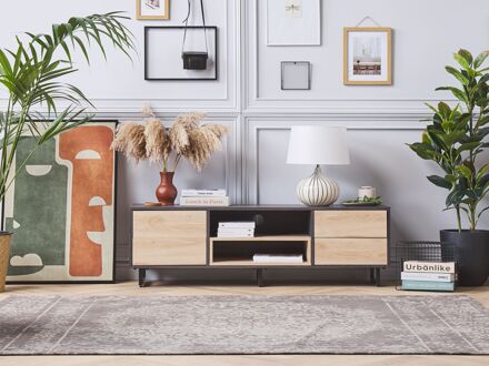 Beliani MAINE TV-meubel lichte houtkleur Bruin