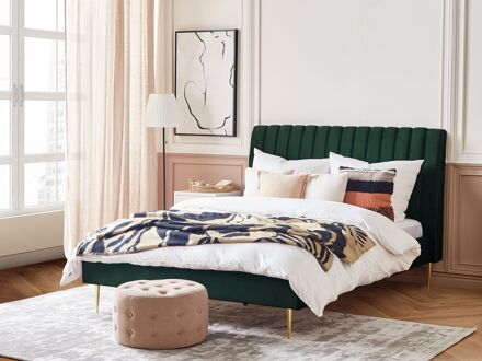 Beliani MARVILLE Bed groen 160x200