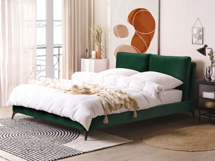 Beliani MELLE Bed Groen 160x200