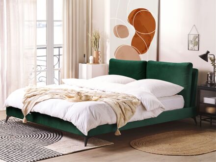 Beliani MELLE Bed groen 180x200