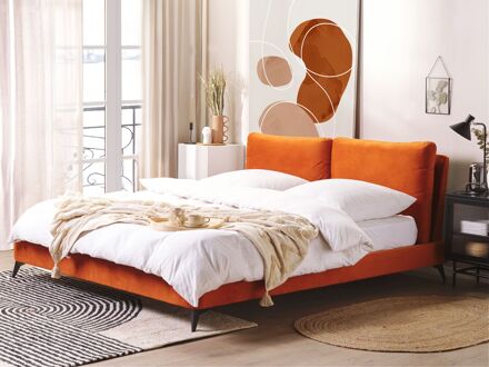 Beliani MELLE Bed Oranje 180x200