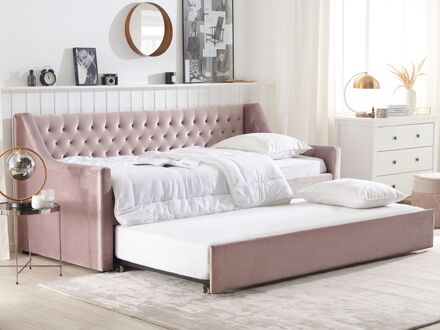 Beliani MONTARGIS Bed roze 90x200
